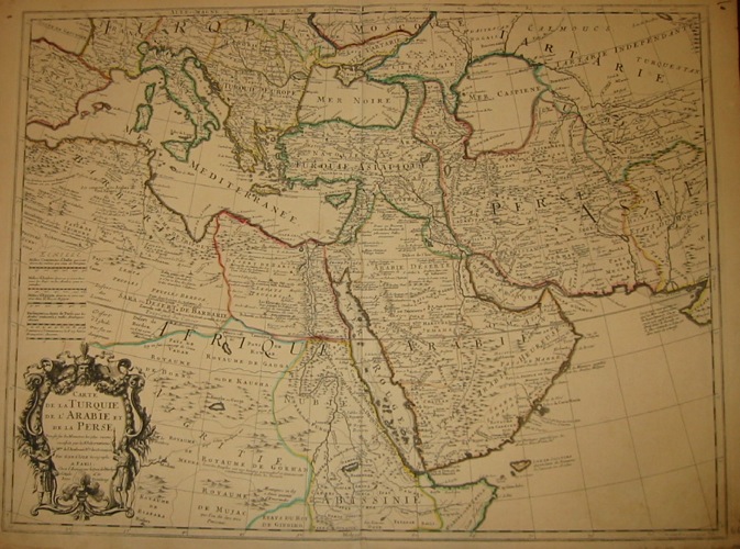 De l'Isle Guillaume (1675-1726) Carte de la Turquie, de l'Arabie et de la Perse 1720 ca. Parigi 